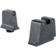 Trijicon Suppressor/Optic Height Sight Set, Black Front/Black Rear &amp; Green Lamp, Glock  42, 43, 43x, 43e, 49, Black, 601141