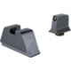 Trijicon Suppressor/Optic Height Sight Set, Black Front/Metal Rear &amp; Green Lamp, Glock 17, 17L, 19, 22 - 28, 31 - 35, 37 - 39, 45, Black, 601137