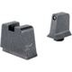 Trijicon Suppressor/Optic Height Sight Set, Black Front/Metal Rear &amp; Green Front Lamp, Glock  42, 43, 43x, 43e, 48, Black, 601145