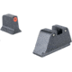 Trijicon Suppressor/Optic Height Sight Set, Orange Front/Black Rear &amp; Green Lamp, Glock 17, 17L, 19, 22 - 28, 31 - 35, 37 - 39, 45, Black, 601134