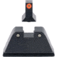 Trijicon Suppressor/Optic Height Sight Set, Orange Front/Black Rear &amp; Green Lamp, Glock 17, 17L, 19, 22 - 28, 31 - 35, 37 - 39, 45, Black, 601134