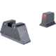 Trijicon Suppressor/Optic Height Sight Set, Orange Front/Black Rear &amp; Green Lamp, Glock 17, 17L, 19, 22 - 28, 31 - 35, 37 - 39, 45, Black, 601134