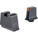 Trijicon Suppressor/Optic Height Sight Set, Orange Front/Black Rear &amp; Green Lamp, Glock 42, 43, 43x, 43e, 50, Black, 601142