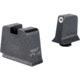 Trijicon Suppressor/Optic Height Sight Set, White Front/Metal Rear &amp; Green Front Lamp, Glock  42, 43, 43x, 43e, 48, Black, 601144