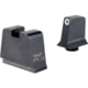 Trijicon Suppressor/Optic Height Sight Set, White Front/Metal Rear &amp; Green Front Lamp, Glock 42, 43, 43x, 43e, 48, Black, 601144