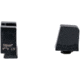 Trijicon Suppressor/Optic Height Sight Set, White Front/White Rear &amp; Green Lamp, Glock  42, 43, 43x, 43e, 48, Black, 601140