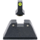 Trijicon Suppressor/Optic Height Sight Set, Yellow Front/Black Rear &amp; Green Lamp, Glock 17, 17L, 19, 22 - 28, 31 - 35, 37 - 39, 45, Black, 601135