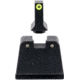 Trijicon Suppressor/Optic Height Sight Set, Yellow Front/Black Rear &amp; Green Lamp, Glock  42, 43, 43x, 43e, 51, Black, 601143