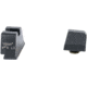 Trijicon Suppressor/Optic Height Sight Set, Yellow Front/Metal Rear &amp; Green Lamp, Glock 17, 17L, 19, 22 - 28, 31 - 35, 37 - 39, 45, Black, 601139