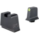 Trijicon Suppressor/Optic Height Sight Set, Yellow Front/Metal Rear &amp; Green Front Lamp, Glock 42, 43, 43x, 43e, 48, Black, 601147