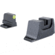 Trijicon Suppressor/Optic Height Sight Set with Yellow Front/Metal Rear &amp; Green Front Lamp - for M&amp;P C.O.R.E, M&amp;P M2.0 Optics Ready, Black, 601152
