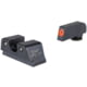 Trijicon HD XR Suppressor/Optic Height Tritium Night Sights - Rear - Orange Front Outline - for GLOCK Models 42,43,43x,43X MOS, 48, 48 MOS, Black, GL343-C-601164