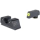 Trijicon HD XR Suppressor/Optic Height Tritium Night Sights - Rear - Yellow Front Outline - for GLOCK Models 42,43,43x,43X MOS, 48, 48 MOS, Black, GL343-C-601165