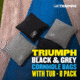 Triumph Bean Bags, Black &amp; Grey, 16oz 6x6, Tub, 8 Pack, Black / Grey, 12-0060-3