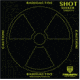 Triumph Systems Shot Seeker Radioactive Warning Target 10-Pack, 12 in x12 in, 0900-30-003