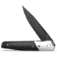 TRIVISA Leominor Black Folding Knife, 4.5in Closed, 3.5in Black Stonewash Bohler K110 Stainless Blade, Black G10 Handle, XW01-B-KG