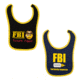 Trooper Clothing FBI 2 Pack Infant Bibs, Navy/Black, One Size 9952
