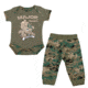Trooper Clothing Marine 2 Piece Major Trouble Infant Jogger Set - Kids, Woodland Marpat, 0/3 months 5922-5922- 0/3