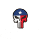 Trooper Clothing Texas Punisher Flag Face PVC Patch, Multicolor PVC-9653