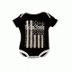 Trooper Clothing We The People 1pc Bodysuit,0-3 Months, Black, 0-3 Months 9001 0-3
