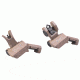 Troy Offset Deployable Front and Rear Sight, AR-15/M4, Flat Dark Earth, SSIG-45S-MDFT-00