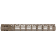 Troy Industries SOCC Gen 2 Free Float M-LOK Handguard AR-15 Aluminum Battle Rail, FDE, 15.125in, SRAI-SR1-15FT-G2