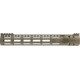 Troy Industries X Series Free Float M-LOK Handguard AR-15 Aluminum Battle Rail, FDE, 12.5in, SRAI-SR1-12FT-X2
