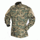 Tru-Spec TAC T.R.U.Shirts 50/50 Nylon/Cotton Rip-Stop, Digital Woodland, Large Regular 1389005