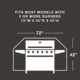 True Guard 72in 5 or More Burner 600 Denier Rip Stop Grill Cover, 100538799