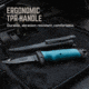 TRUE Hunt Processor Fixed Blade Knives Kit, 4/6/8/8 in, 5Cr13 Steel, Hunting, TPR Handle, Titanium Nitride, TRU-FXK-1001
