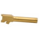 True Precision Ruger RXM 9mm Luger Non-Threaded Pistol Barrel, 4in, 1-10 RH Twist, Gold TiN, TPRXMBXG