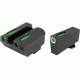 TruGlo Brite-Site TFX Sights For Glock 17/17L/19/22/23/24/26/27/33/34/35/38/39, Green Rear/Green With Focus Lock Front, Suppressor Height, TG-TG13GL4A