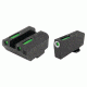 TruGlo Brite-Site TFX Sights For Glock 17/17L/19/22/23/24/26/27/33/34/35/38/39, Green Rear/Green With Focus Lock Front, Suppressor Height, TG-TG13GL4A