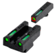 TruGlo TFX PRO Tritium/Fiber Optic Sight Set, Green w/Orange Outline Front, Green Rear, Walther PPS M2, Black, TG-TG13WA4PC
