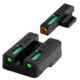 TruGlo TG13XD2PC TFX Pro Black Green Tritium &amp; Fiber Optic Orange Outline Fro