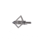 TruGlo Titanium X Fixed Broadhead, 100 Grain, 3 Blade, 3 pk, Silver, TG3203AV