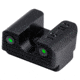 TruGlo Tritium Pro Green Sight Set for Glock 42/43, White Focus Ring, Steel, Black, TG-TG231G1AW