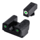 TruGlo Tritium Pro Green Sight Set for Glock 42/43, White Focus Ring, Steel, Black, TG-TG231G1AW
