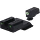 TruGlo Tritium Pro Handgun Night Sights for Smith & Wesson M&P 380 EZ w/ White Front Ring, TG-TG231MP3W