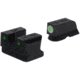 TruGlo Tritium Pro Night Sight Set, Canik MC9, Green Glow/White Ring Front and Green/Black Rear, Black, TG-TG231K3W
