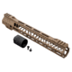 TRYBE Defense AR-15 M-LOK 12in Extra Lightweight Handguard w/ Cut-Away Rail, Flat Dark Earth, 12 Inch, HDG12CR-FDE
