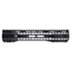 TRYBE Defense AR-15 M-LOK Lightweight Quad Handguard w/ Full Rail, 12in, Black, HDG12QFR-BL