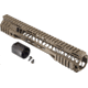 TRYBE Defense AR-15 M-LOK Lightweight Quad Handguard w/ Full Rail, 12in, Flat Dark Earth, HDG12QFR-FDE