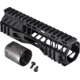 TRYBE Defense AR-15 M-LOK Lightweight Quad Handguard w/ Full Rail, 7in, Black, HDG7QFR-BL