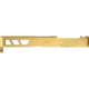 TRYBE Defense Glock 19 Pistol Slide - Version 2, Gen 5, Viper Cut, Gold, SLDG19G5VPRV2-GLD