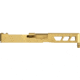 TRYBE Defense Glock 19 Pistol Slide - Version 2, Gen 5, Viper Cut, Gold, SLDG19G5VPRV2-GLD