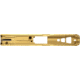 TRYBE Defense Glock 19 Pistol Slide - Version 2, Gen 5, Viper Cut, Gold, SLDG19G5VPRV2-GLD
