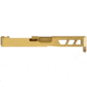 TRYBE Defense Glock 19 Pistol Slide - Version 2, Gen 5, Viper Cut, Gold, SLDG19G5VPRV2-GLD