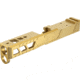 TRYBE Defense Glock 19 Pistol Slide - Version 2, Gen 5, Viper Cut, Gold, SLDG19G5VPRV2-GLD