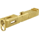 TRYBE Defense Glock 26 9mm Pistol Slide, Glock 26, Gen 3/4, DeltaPoint Pro Cut, Version 1, Cerakote, Gold, SLDG26G34DP-GLD